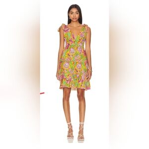Love the label Madelyn Dress in Betty Yellow Print size Large NWOT